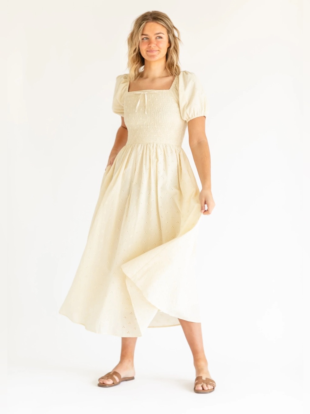 GUC 1XL Inherit Co Rayna Eyelet Maxi Dress
